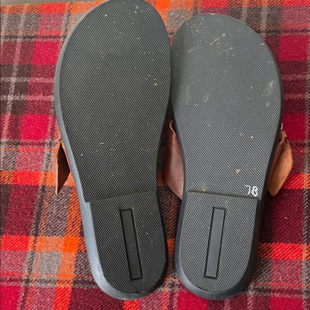 Mercanti Fiorentini Brown Leather Sandles - Picture 6 of 7